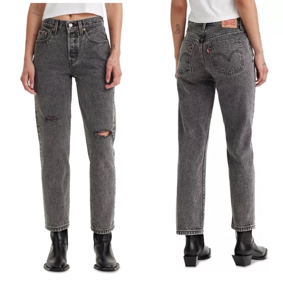 🌻🆕LEVI’S 501® Cropped Straight-Leg High Rise Jeans-Size 26 X 26 - Picture 1 of 9